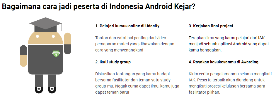 Cara mendaftar Indonesia Android Kejar sebagai Peserta